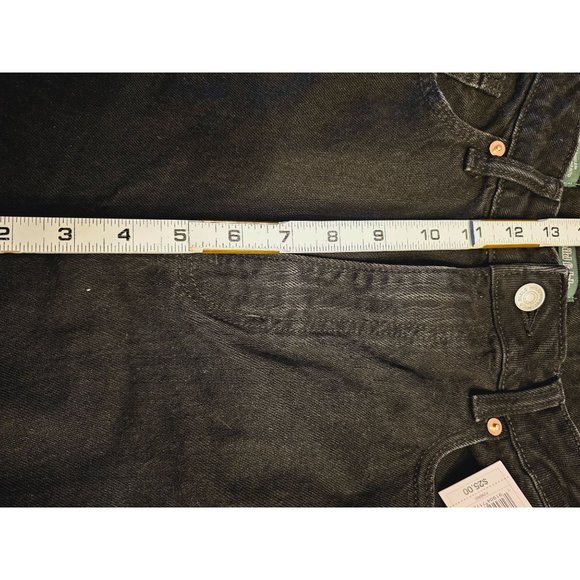 Wild Fable wide leg Jeans size 12 distressed washed out black New - Picture 5 of 10